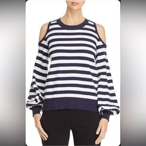 New MICHAEL KORS Women Petite Cold Shoulder Long Sleeve Sweater Size P/S